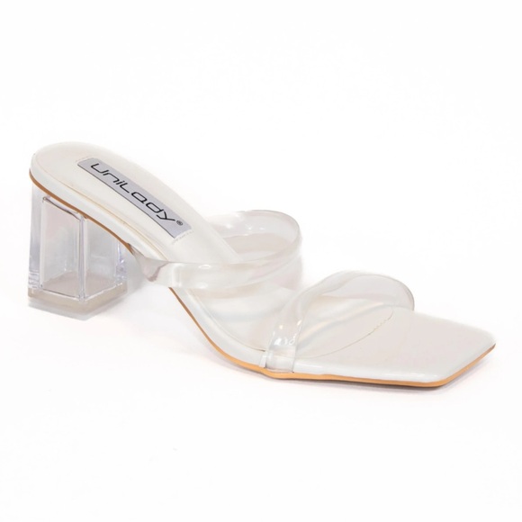 White strap clear heel - Picture 2 of 7